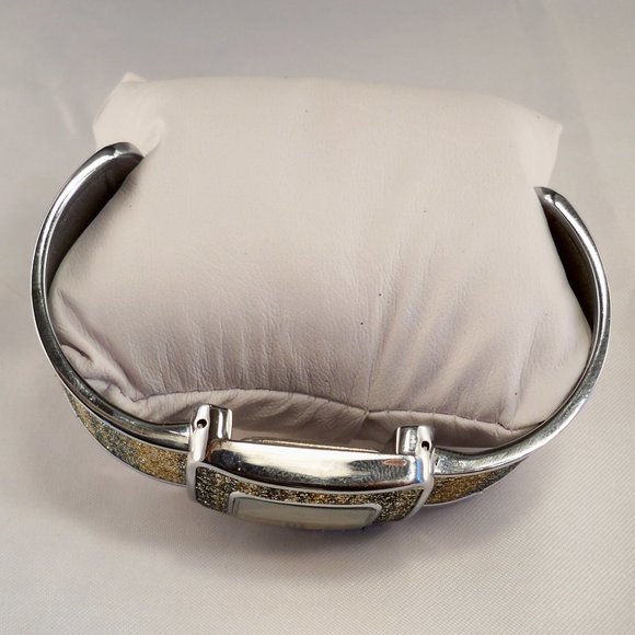 NEW Strada Black Brown Crystal Cuff Watch - Picture 5 of 5